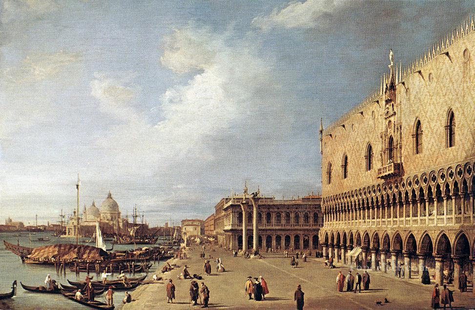 ドゥカーレ宮殿カナレット ヴェネツィアの眺め油絵